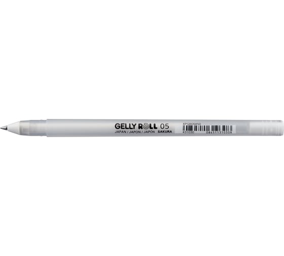 Гелевая ручка SAKURA Gelly Roll белый средний стержень 0.8 мм XPGB50