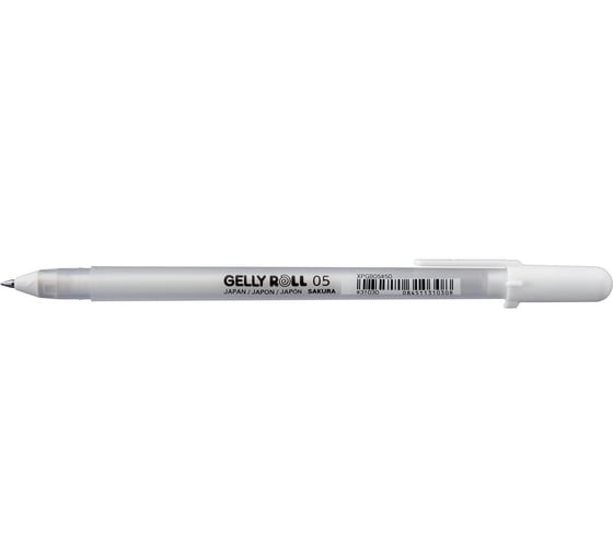 Гелевая ручка SAKURA Gelly Roll белый средний стержень 0.8 мм XPGB50