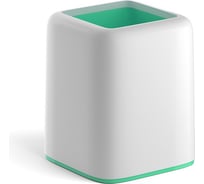 Настольная пластиковая подставка ErichKrause Forte, Pastel Mint, белый с мятной вставкой 55836
