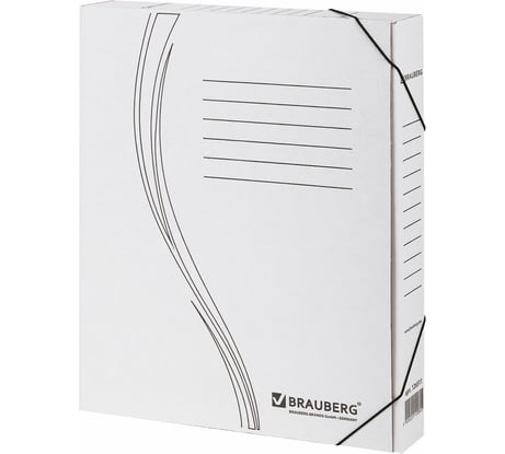 Папка архивная с резинкой BRAUBERG А4, 325x250мм, 45мм, до 400л, плотн, микрогофрокартон 126511