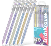 Набор гелевых ручек ErichKrause 6 штук Paradise Stick Pastel 0.6, цвет чернил ассорти (в пэт-боксе) 61308