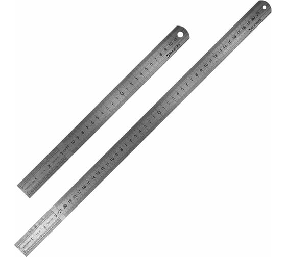 Линейки металлические BRAUBERG 2 шт, 30/50 см 210812