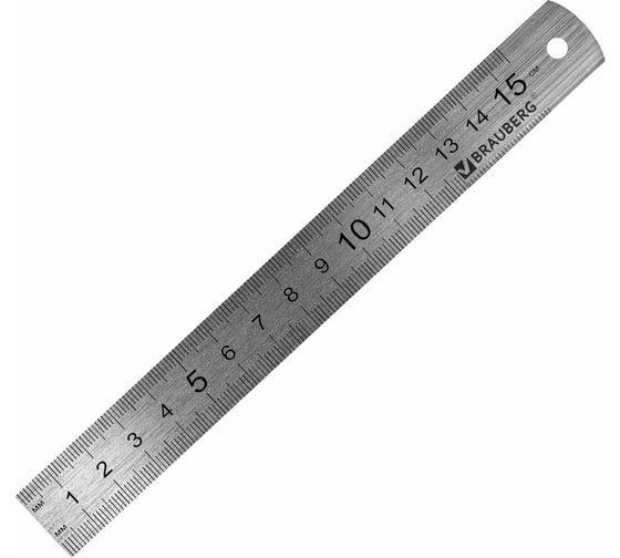 Линейки металлические BRAUBERG 3 шт, 15, 30, 50 см 210810