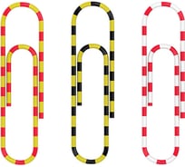 Скрепки ErichKrause металлические с виниловым покрытием Зебра, 28 мм, ассорти 19745