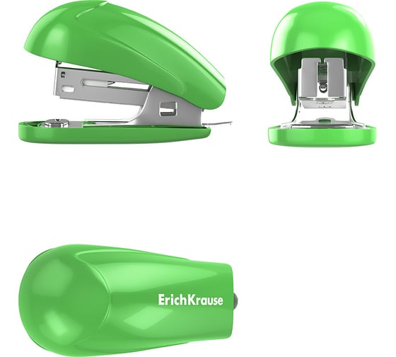 Мини-степлер ErichKrause №24/6, 26/6 Compact Neon до 20 листов, ассорти (в коробке по 1 шт.) 61736 1
