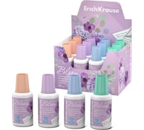 Корректирующая жидкость ErichKrause с кисточкой Цветущая нежность, 20 г, ассорти 61927