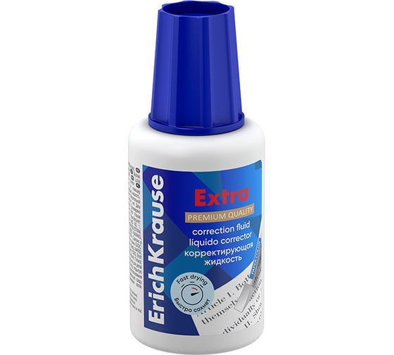 Корректирующая жидкость ErichKrause Extra с губкой, 20 г 13812