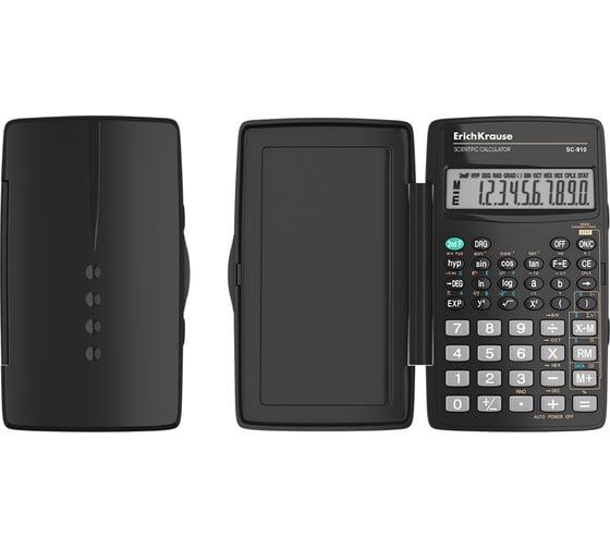 Научный калькулятор ErichKrause 10-разрядов SC-910 Classic, черный (в коробке по 1 шт.) 57521