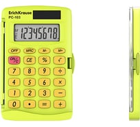 Карманный калькулятор ErichKrause 8-разрядов PC-103 Neon, желтый (в коробке по 1 шт.) 62018
