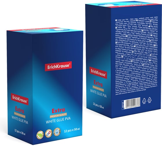 Клей ErichKrause Extra ПВА 50 мл (в дисплее по 12 шт.) 48725