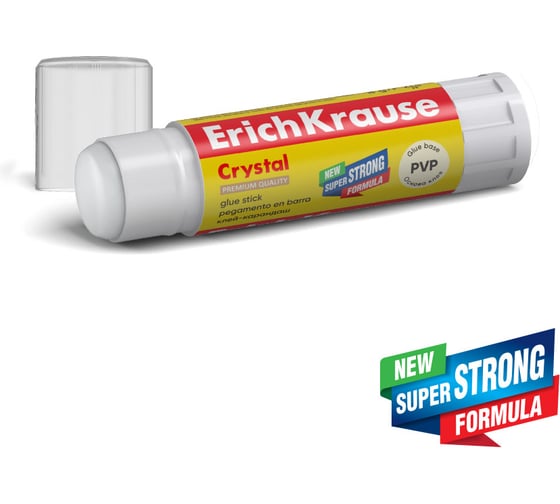 Клей-карандаш ErichKrause Crystal повышенной прозрачности, 8г (в коробке-дисплее по 30 шт.) 10999