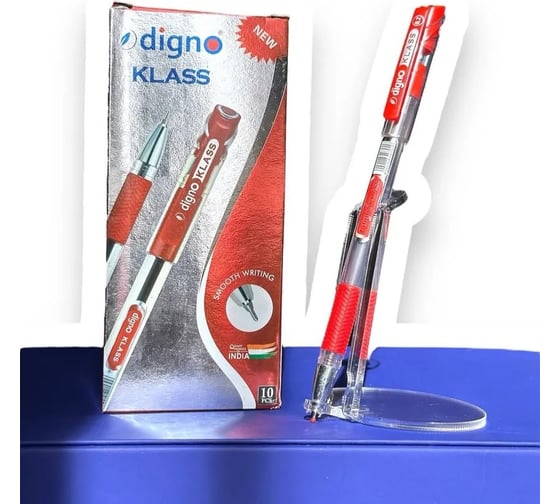 Набор шариковых ручек Digno Klass 0,7 мм, чернила красные упаковка 10 шт KLASS-RED-10