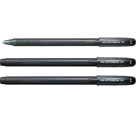 Набор шариковых ручек UNI Jetstream SX-101-05 черный, 0.5 мм, 3 шт 166132 1