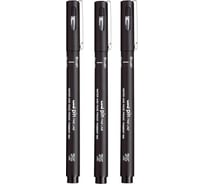 Набор линеров UNI PIN brush кисть - 200 S чёрный, 3 шт 166047