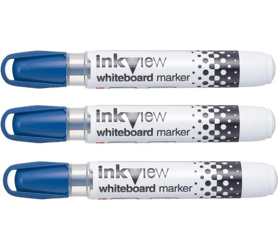 Маркер для маркерной доски UNI InkView PWB-202 синий, 0.8-2.2 мм, 3 шт 166058