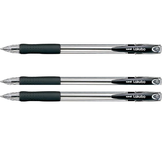Набор шариковых ручек UNI Lakubo SG-100 черный, 0.7 мм, 3 шт 166079 1