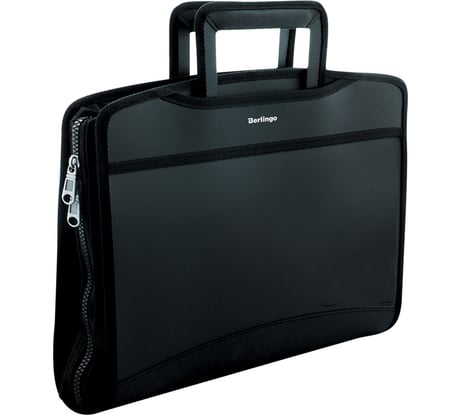 Папка-портфель BERLINGO Silk Touch 8 отделений, A4, 380х280х45 мм, 700 мкм, черная ADb_04031