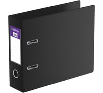 Папка-регистратор BERLINGO 70 мм, А5, горизонтальная, ПВХ, с карманом на корешке, черная ATp_77510