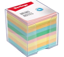 Блок для записи BERLINGO Standard 9х9х9 см, в пластиковом боксе, цветной LNn_01260