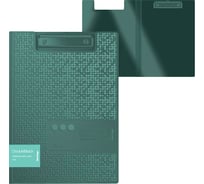 Папка-планшет с зажимом BERLINGO DoubleBlack А4, пластик, 1300 мкм, черная, с рисунком CFc_A4701