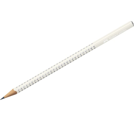 Чернографитный карандаш Faber-Castell Sparkle В, трехгранный, заточенный, кокосовое молоко 118236 1