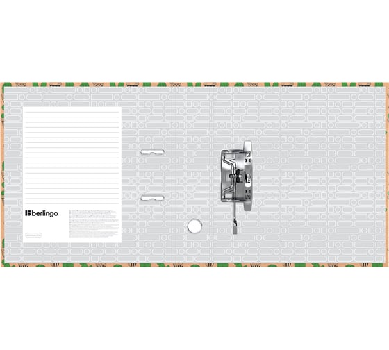 Папка-регистратор BERLINGO Cactus 70 мм, крафт-бумага, с рисунком ATk_70402