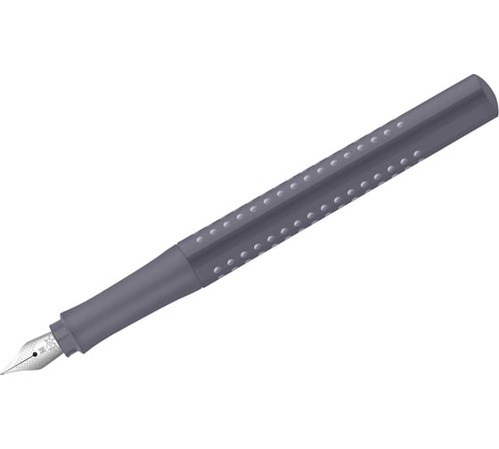 Перьевая ручка Faber-Castell Grip 2010 синяя, 0.75 мм, трехгранный, бархатный серый корпус 140828
