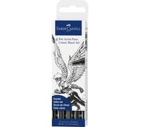 Набор капиллярных ручек Faber-Castell Pitt Artist Pens Comic 4 шт, 0.1/0.5/bullet nib 267194