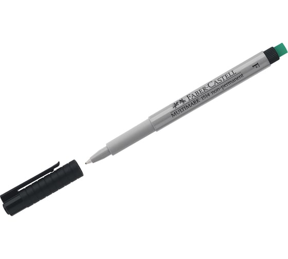 Неперманентный маркер для глянцевых поверхностей Faber-Castell Multimark non-permanent, 0.6 мм, с ластиком 151499 1