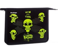 Папка для тетрадей BERLINGO Scary faces 1 отделение, А5, 240х205х40 мм, пластик, на молнии PPA51032
