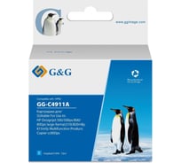 Картридж струйный G&G GG-C4911A N 82 голубой 72 мл для HP DJ 500/800C 1586896