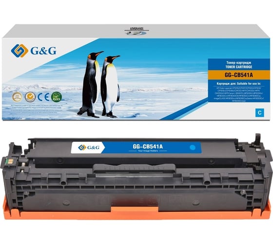 Картридж лазерный G&G GG-CB541A CB541A голубой 1400 страниц для HP CLJ CP1215/CP1217/CP1510/CP1514/CP1 2044263 1
