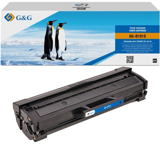 Картридж лазерный G&G GG-D101S черный 1500 страниц для Samsung Samsung ML-2160/ML-2161/ML-2165W/ML-216 1895830 1