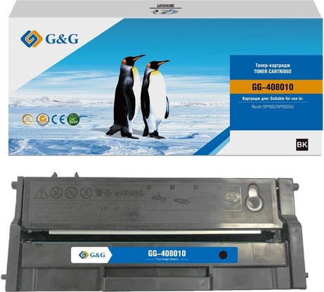 Картридж лазерный G&G GG-408010 408010 черный 1500 страниц для Ricoh SP150/SP150SU 2046760