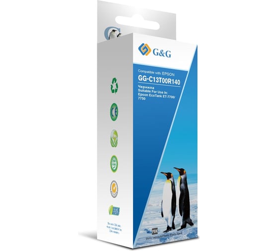 Чернила G&G GG-C13T00R140 фото черный 70 мл для Epson EcoTank 7700/7750 1431125 1