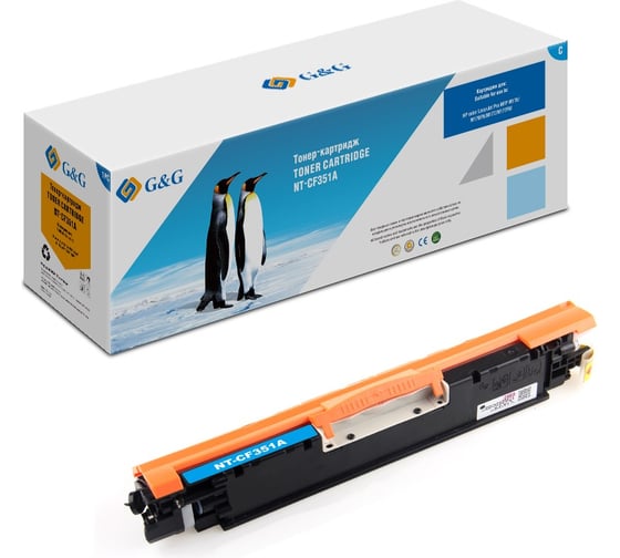 Картридж лазерный G&G GG-CF351A голубой 1000 страниц для HP CLJ Pro MFP M176/M176FN/M177/M177FW 1376460 1