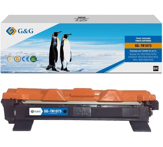 Картридж лазерный G&G GG-TN1075 TN-1050/1075/1060/1070 черный 1000 страниц для Brother HL-1110/1112A/1 2044307 1