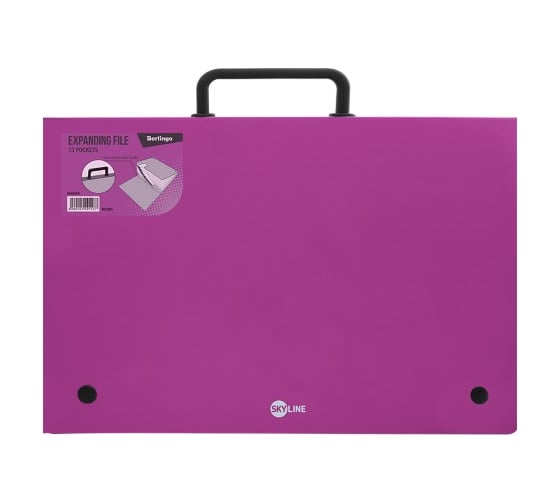 Папка-портфель BERLINGO Skyline 13 отделений, А4, 328х285 мм, 700 мкм, розовая MF4201_a