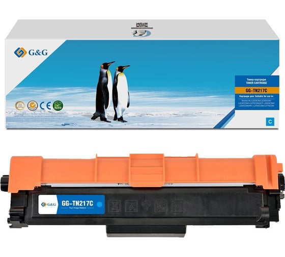 Картридж лазерный G&G GG-TN217C TN-217C голубой 2300 страниц для Brother HL-L3210CW/L3230CDN/L3230CDW/ 2048561 1