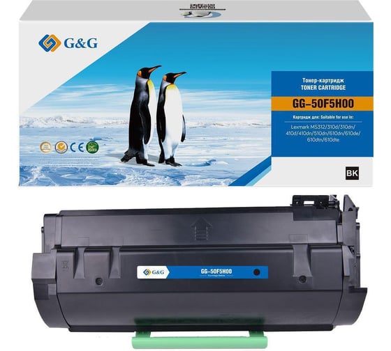 Картридж лазерный G&G GG-50F5H00 50F5H00 черный 5000 страниц для Lexmark MS312/310d/310dn/410d/410dn/5 2061382 1