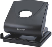 Дырокол BERLINGO Office Soft 30 листов, пластиковый, черный, с линейкой DDp_30161