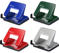 Дырокол BERLINGO Universal 20 листов, металлический, ассорти, с линейкой DDm_20049