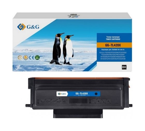 Картридж лазерный G&G GG-TL420X TL-420X черный 6000 страниц для Pantum P3010D/P3010DW/P3300DN/P3300DW/ 2026172 1
