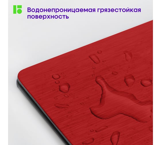 Папка-планшет с зажимом BERLINGO Steel&Style A4, пластик полифом, красная PPf_93003