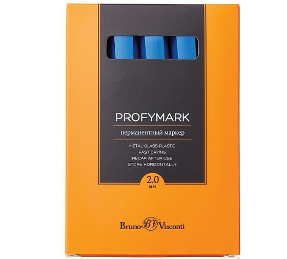 Перманентный маркер Bruno Visconti ProfyMark синий 22-0044 1