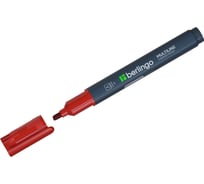 Маркер перманентный Berlingo "Multiline PE400" красный, скошенный, 0,5-4мм, 12 шт. BMc_04603