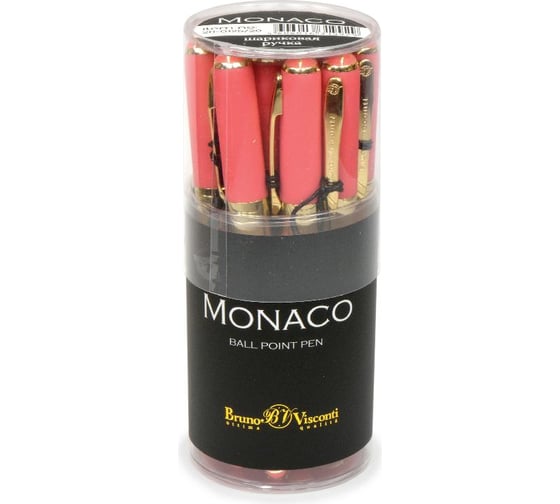 Шариковая ручка Bruno Visconti MONACO 0.5 мм, синяя, коралловый корпус 20-0125/20