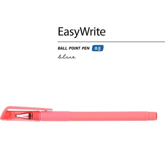 Шариковая ручка под персонализацию Bruno Visconti EasyWrite JOY коралловый корпус 0.5 мм, синяя 19-0044/6