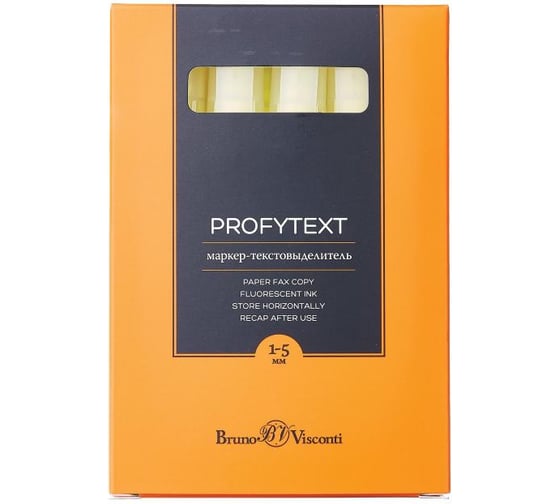 Текстовыделитель Bruno Visconti ProfyText желтый 22-0053