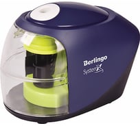 Электрическая точилка BERLINGO SystemX 1 отверстие, с контейнером, картонная упаковка BEs_37002